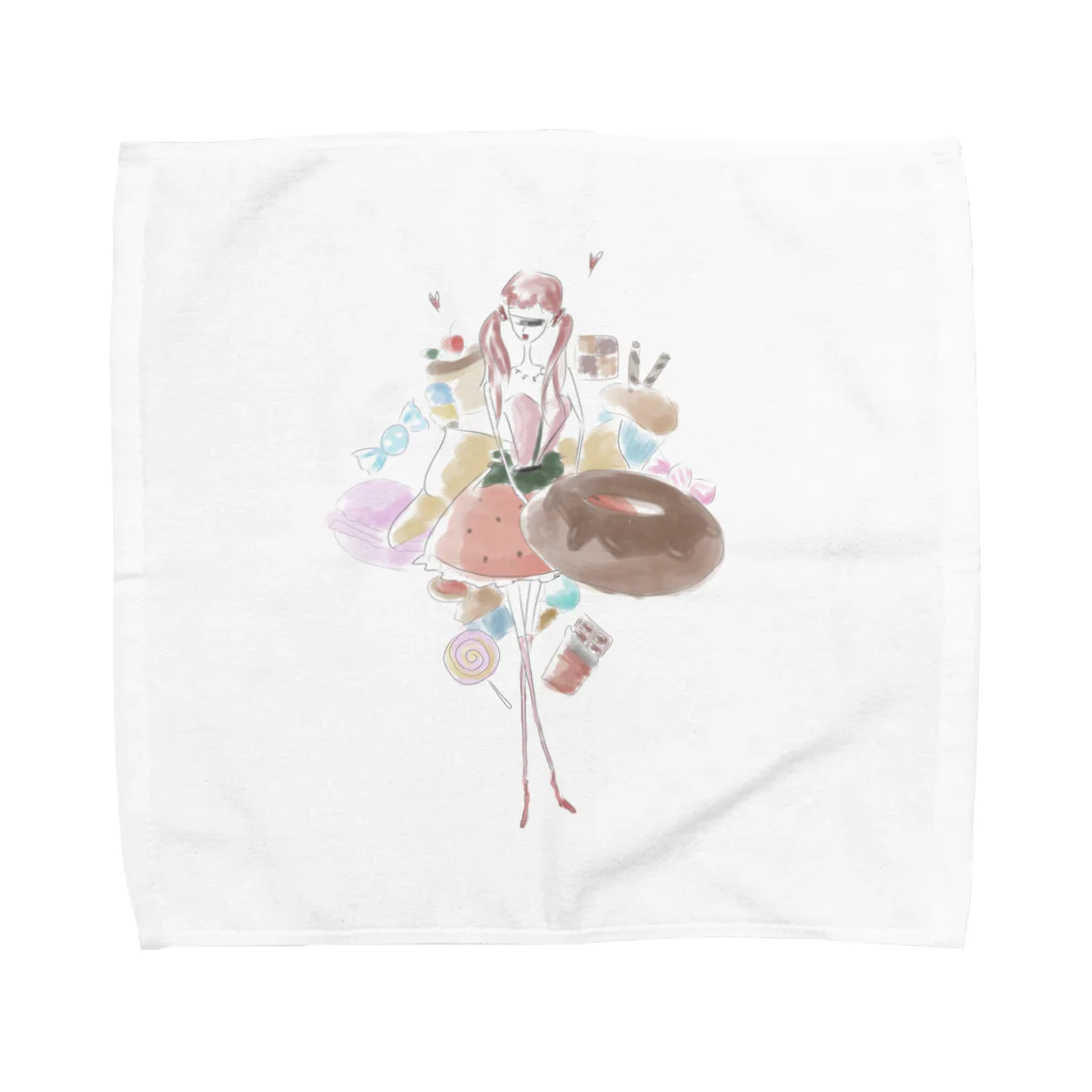 makaroni__nのsweets Girl Towel Handkerchief