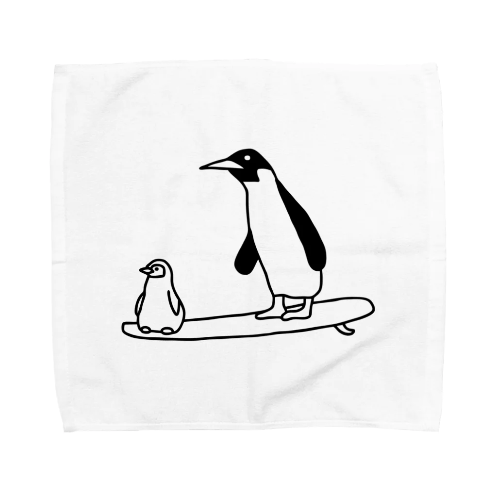 Panic Junkieのサーフペンギン Towel Handkerchief