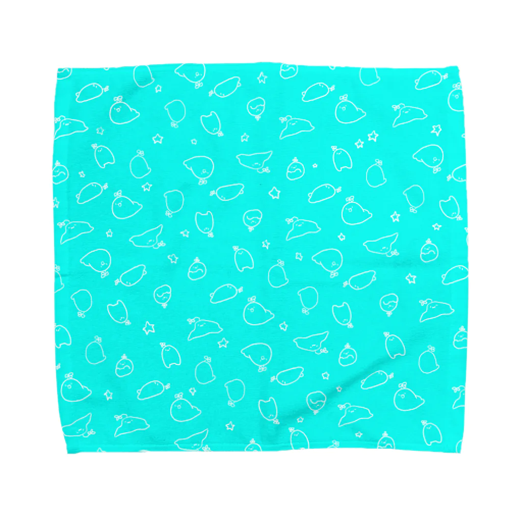 さけさくらのたくさんごんべぇ！　ライトブルー Towel Handkerchief