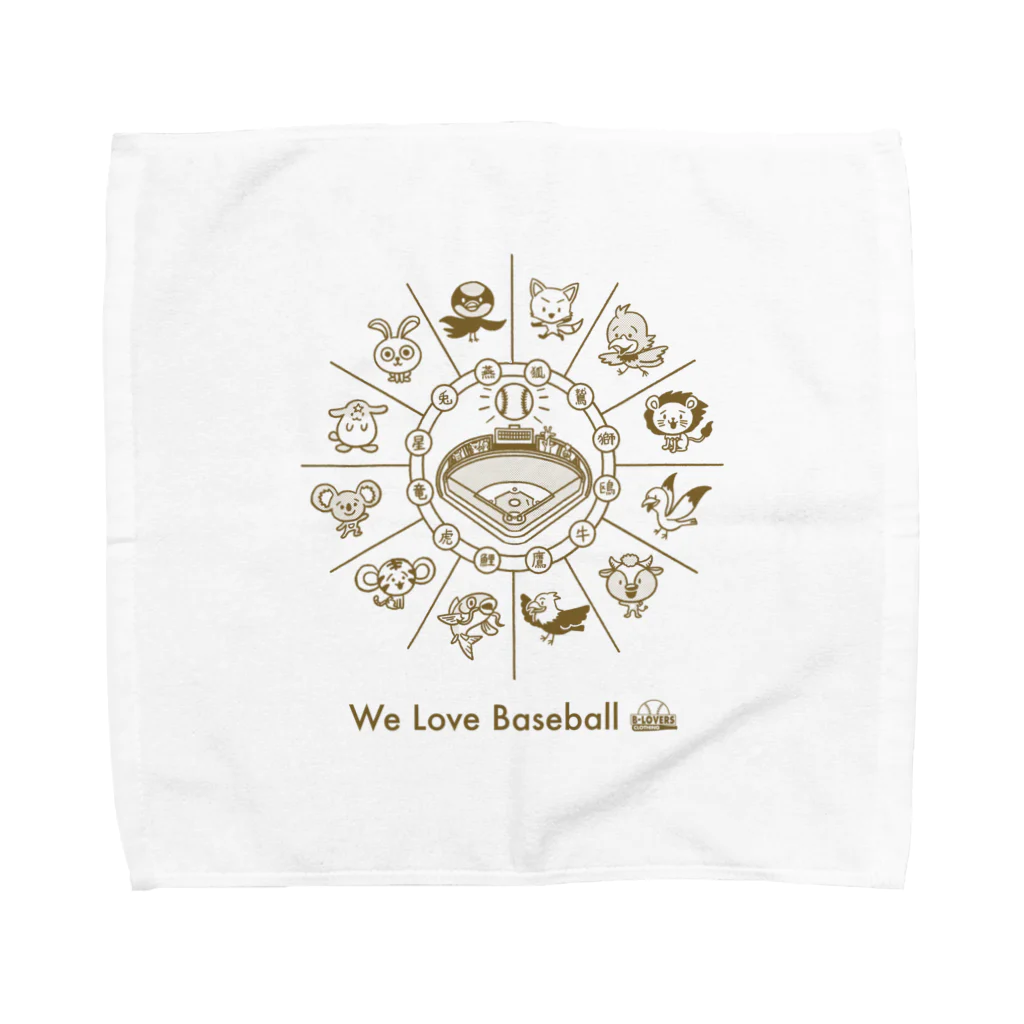 BASEBALL LOVERS CLOTHINGの「野球大好き」トキメキゴールド Towel Handkerchief