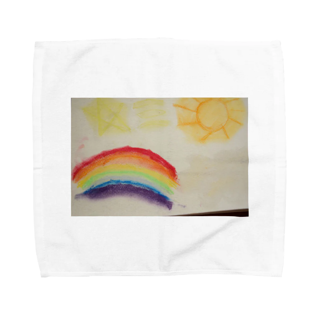 じぶん共創塾・画伯部の虹　by つきの Towel Handkerchief