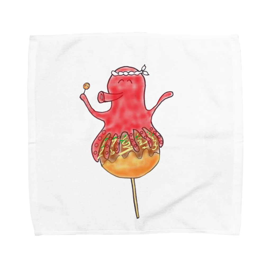 ひよこ工房のたこ焼きいかが？ Towel Handkerchief