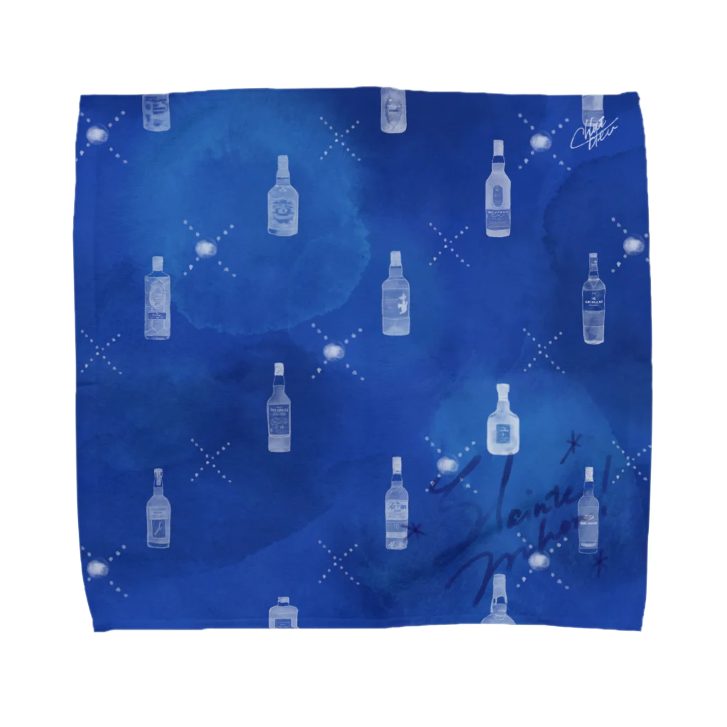 le chat bleuのシンプルめにウイスキー Towel Handkerchief