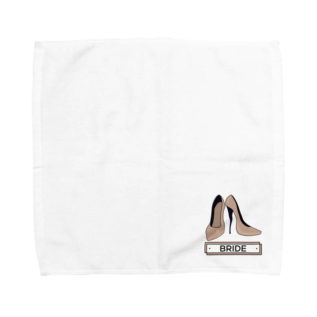 ペアTシャツ屋のシバヤさんのペア(BRIDE)ヒール_ベージュ Towel Handkerchief