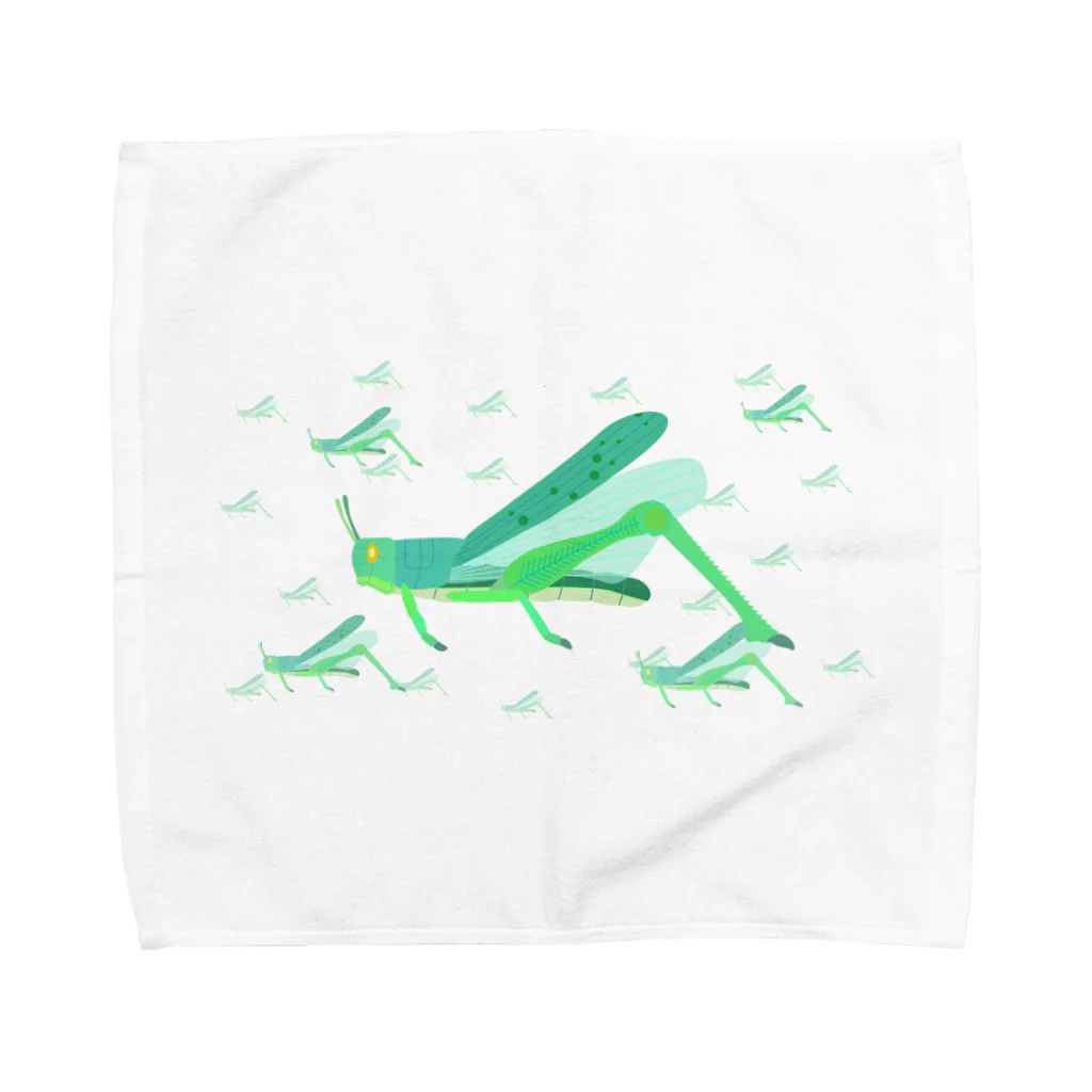 illust_designs_labのサバクトビバッタ 孤独相 群体・蝗害  Towel Handkerchief