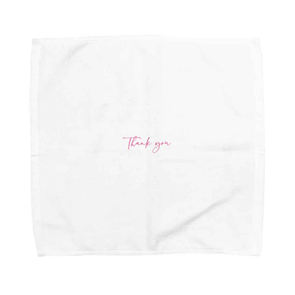 ピスタチオのThank you pink Towel Handkerchief