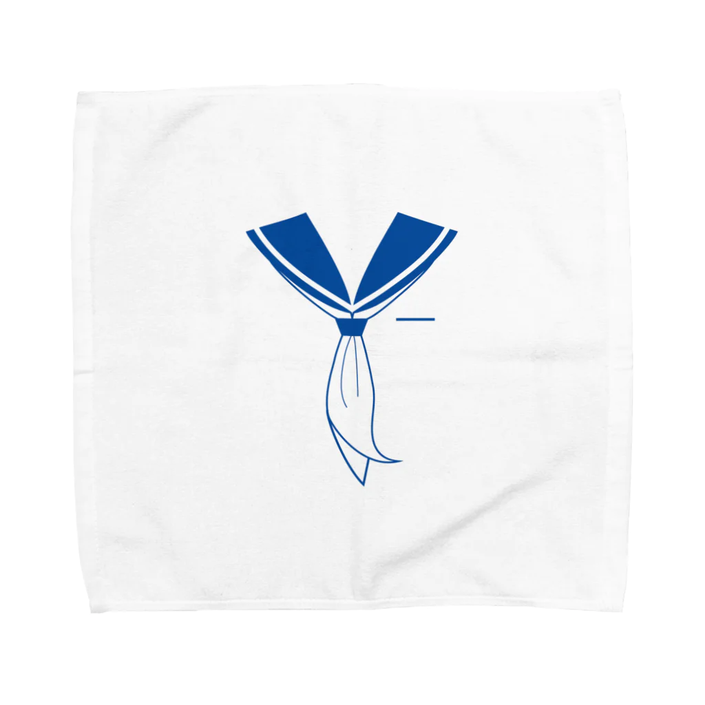 illust_designs_labのセーラー服 青 Towel Handkerchief