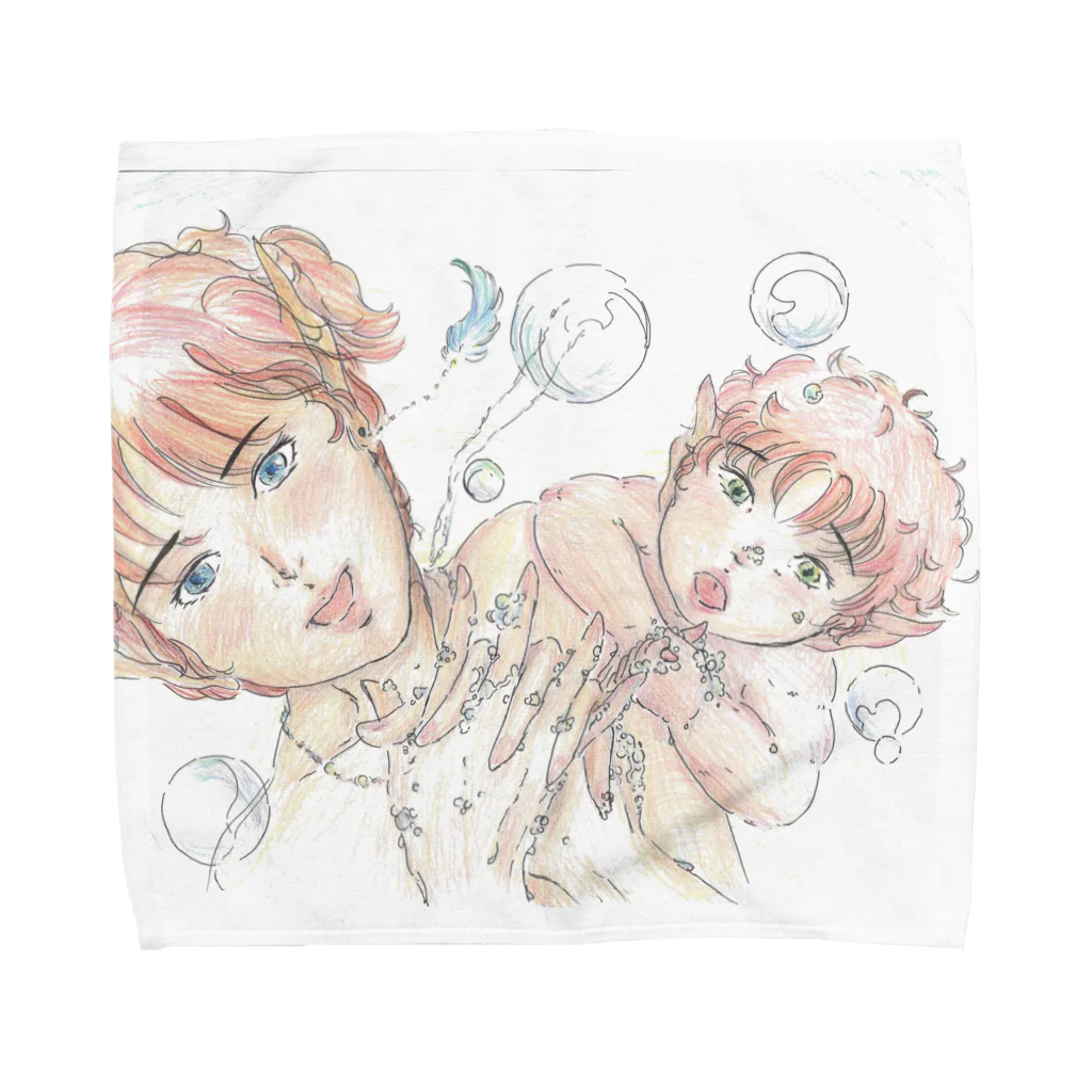 夏姫物語の手を洗おう‼キジムナーより Towel Handkerchief