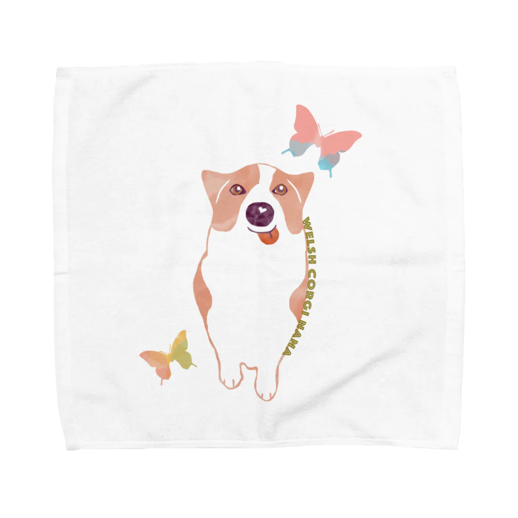 コヌイのアトリエのコーギー犬のナナVOL.3 Towel Handkerchief