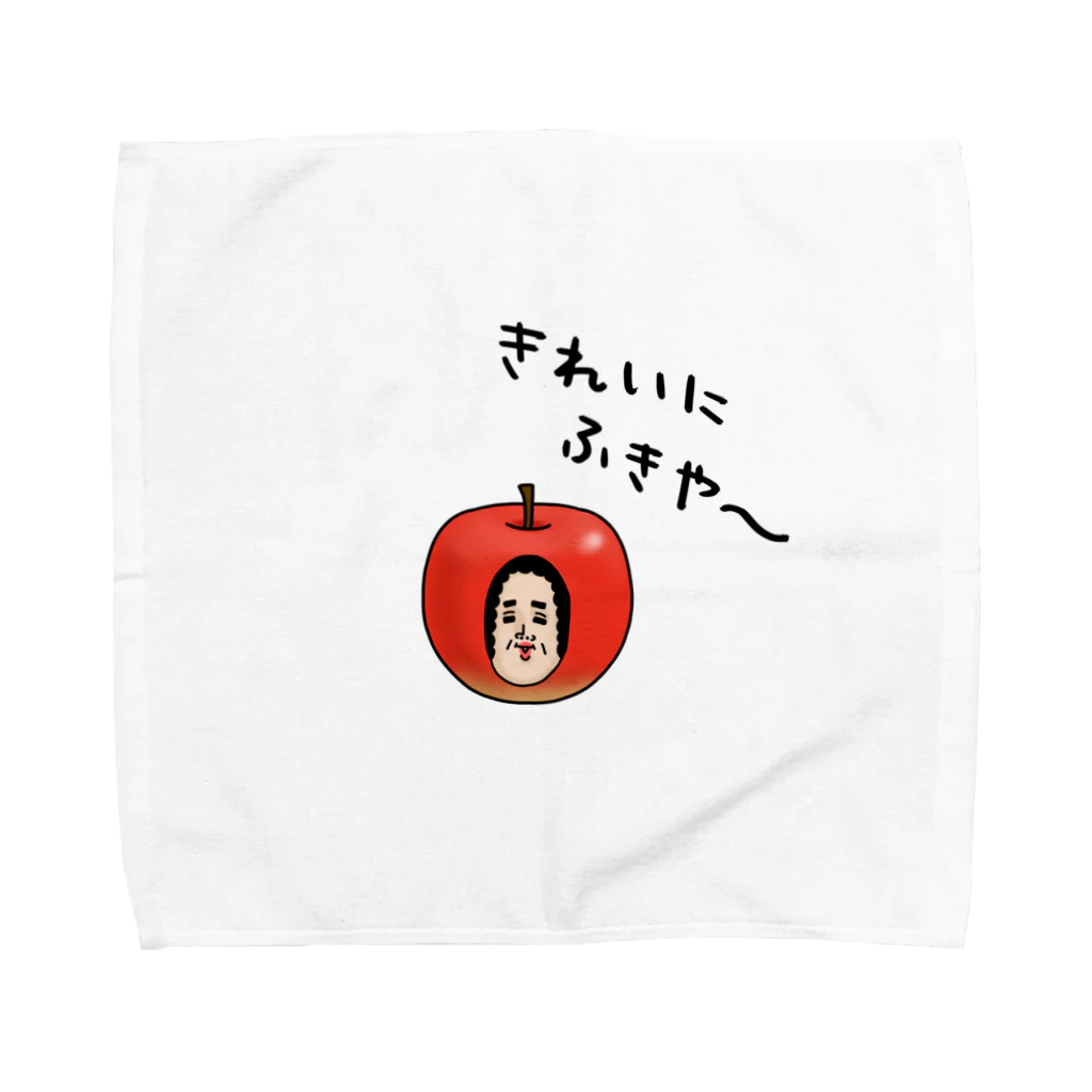 いらっしゃい母の店の母りんごタオルハンカチ Towel Handkerchief