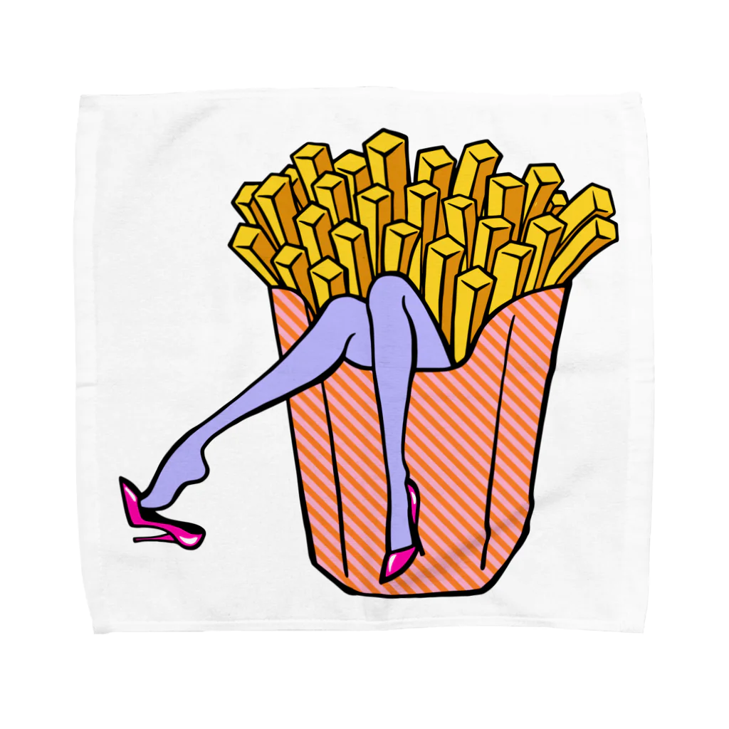 Mieko_Kawasakiの誘惑の🍟フライドポテト　 Towel Handkerchief