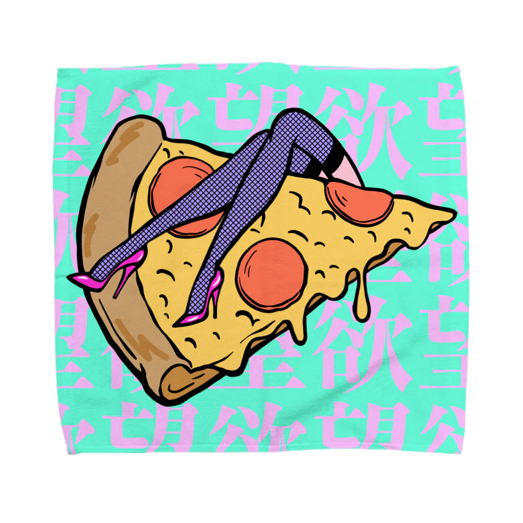 Mieko_Kawasakiの欲望のピザ🍕　GUILTY PLEASURE PIZZA HIGH HEEL Towel Handkerchief