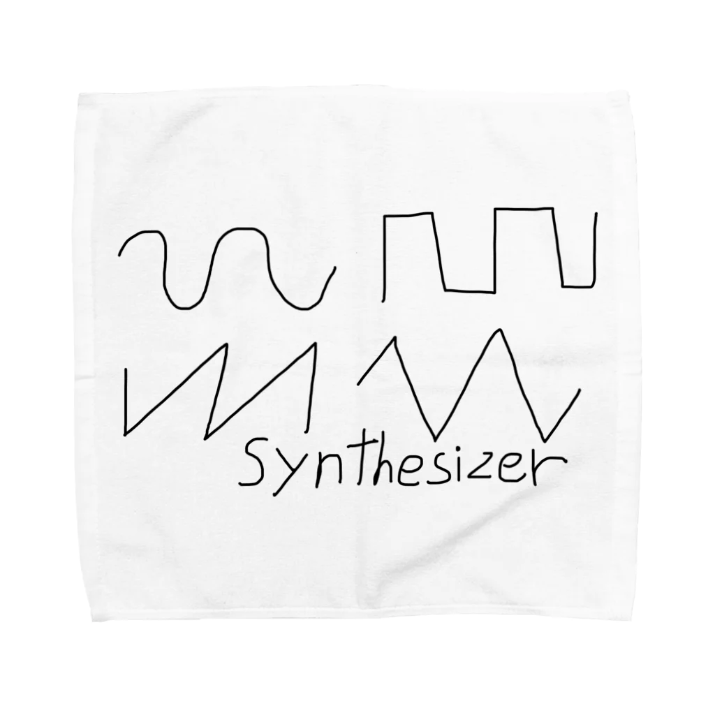 ym303bass オフィシャルショップのシンセサイザー(波形) Towel Handkerchief