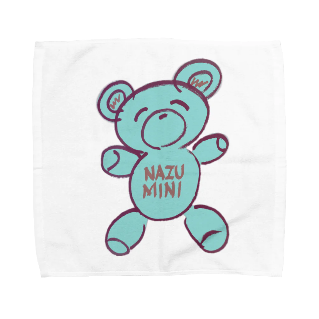 NAZU MINIのNAZU MUNI bear グッズ （blue） タオルハンカチ