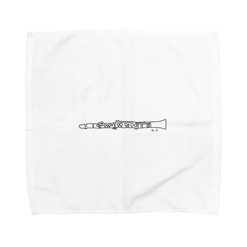 7のクラリネット柄 Towel Handkerchief