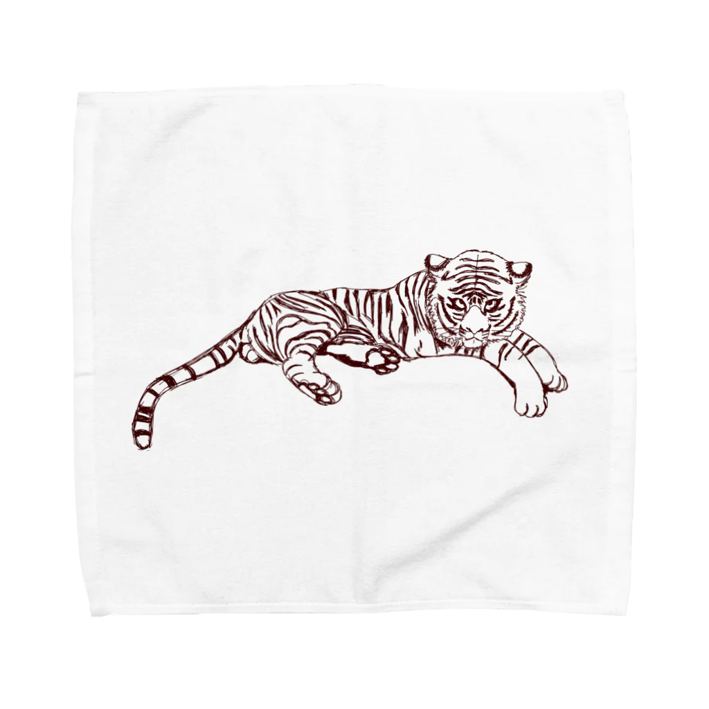 ミミちゃん倶楽部の鋭いタイガーくん Towel Handkerchief