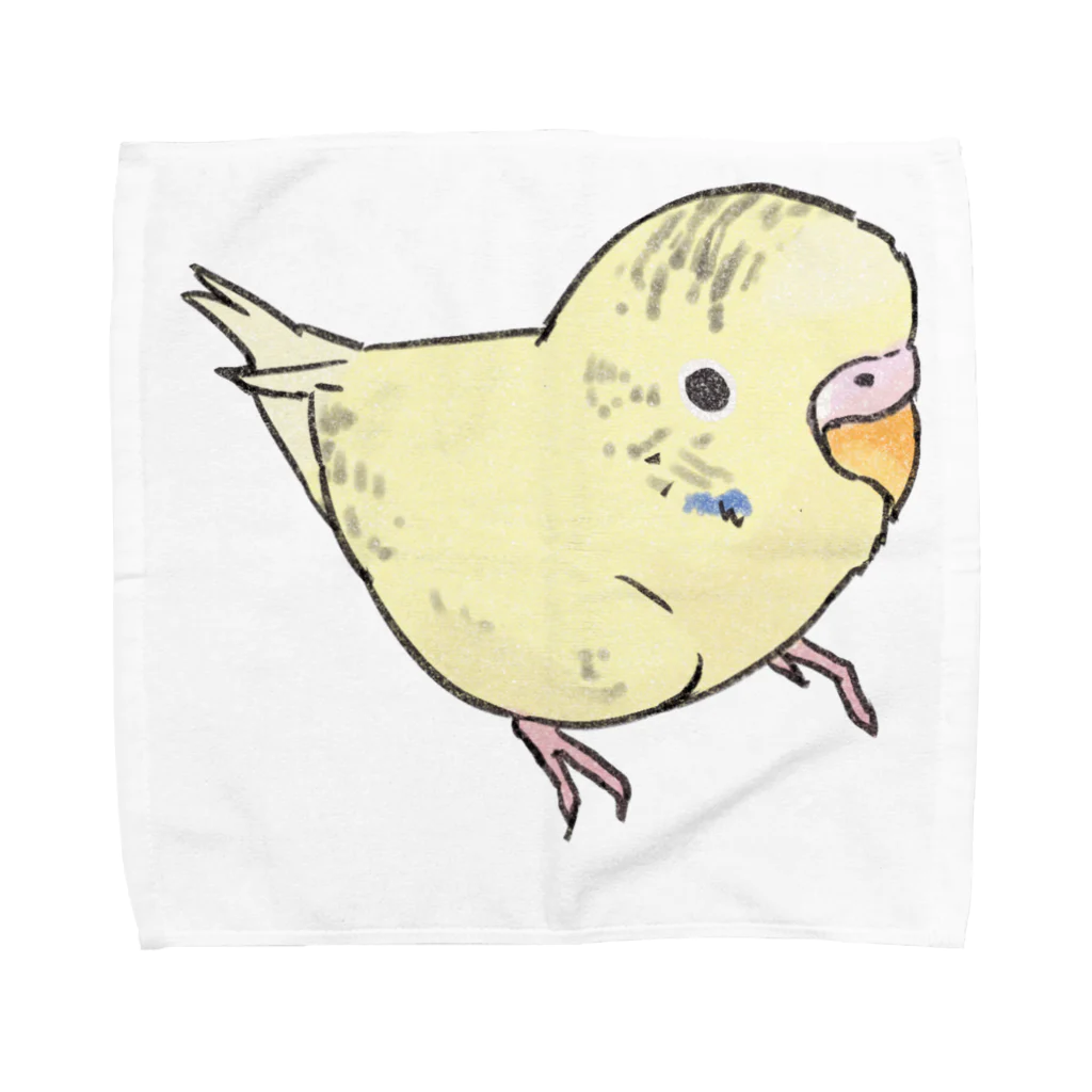 まめるりはことりの可愛いセキセイインコ　おすましちゃん【まめるりはことり】 Towel Handkerchief