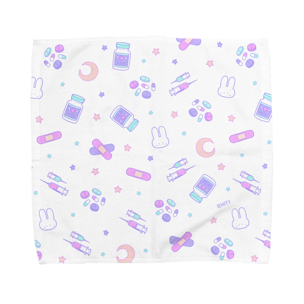 IENITY / MOON SIDEの【IENITY】 Yamikawaii Syndrome フルグラフィック #Purple Towel Handkerchief