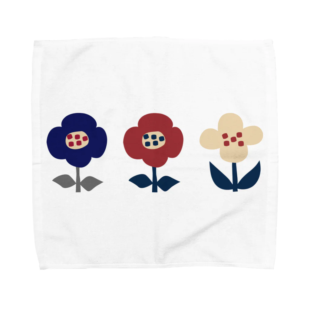 Pouffer de rire - プフェドリール の北欧レトロフラワー Towel Handkerchief