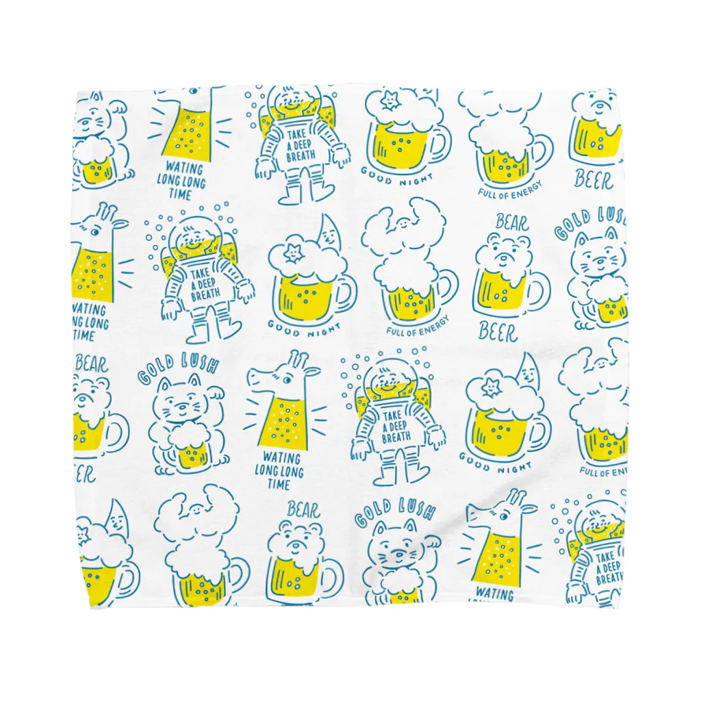 MAO NISHIDAのI LOVE BEER Towel Handkerchief