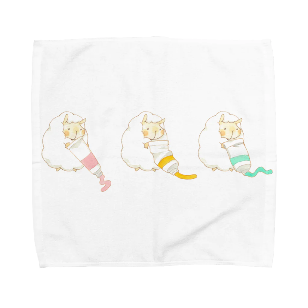 山田デイジーのえのぐひつじ Towel Handkerchief