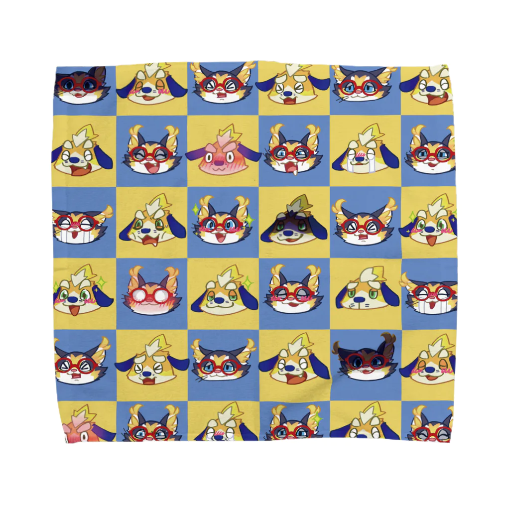 まーくん🐕ちーやん🐈のまーちーの喜怒哀楽 Towel Handkerchief