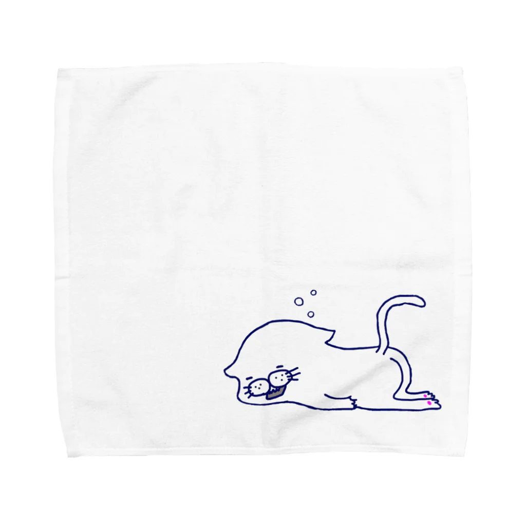 TAMAPEのしらたまねこおねむー Towel Handkerchief