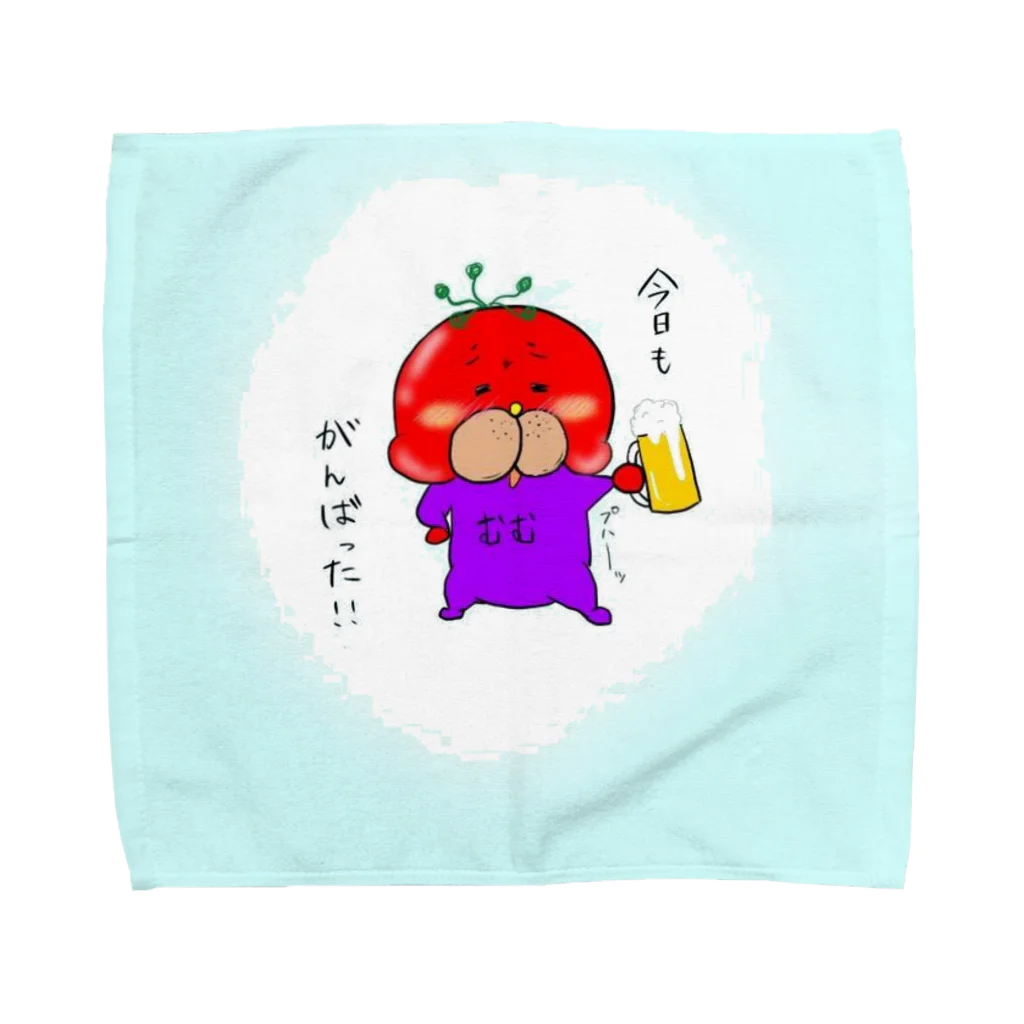 むむすけっ！！@ええぶに売っとるとこのお酒でごきげんなむむのすけ Towel Handkerchief