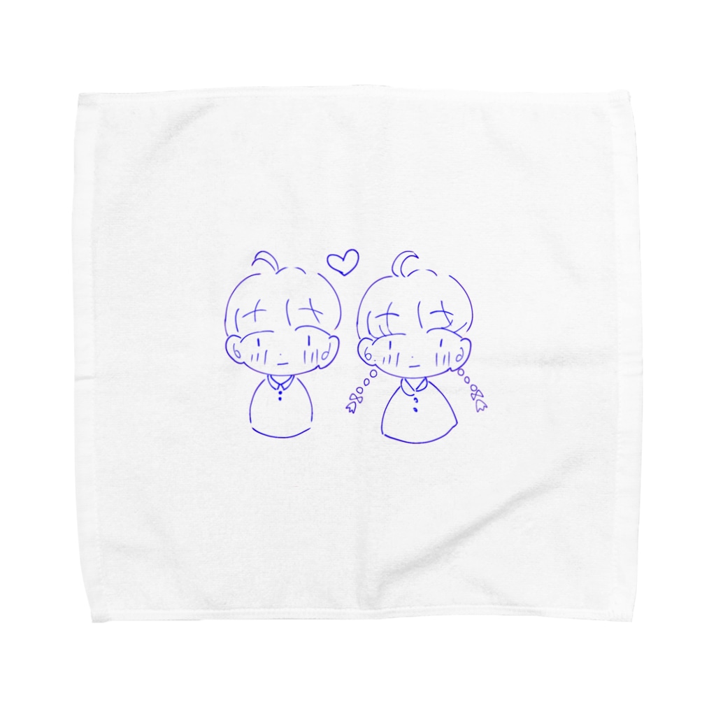 恋するブルーなふたり イラスト屋さん Kraf のタオルハンカチ通販 Suzuri スズリ