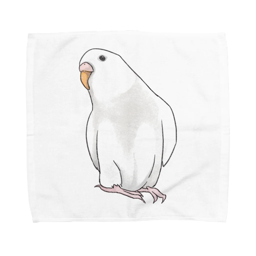 まめるりはことりのアルビノセキセイインコちゃん【まめるりはことり】 Towel Handkerchief