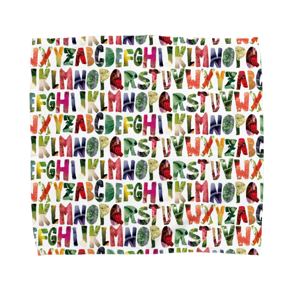 mya-mya=MIYA JUNKO's shop 02のAlphabet of Vegetables Towel Handkerchief