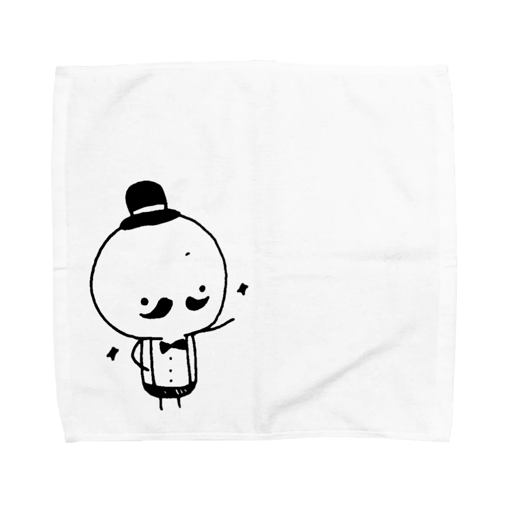 かどまる。のohige シャキーン Towel Handkerchief