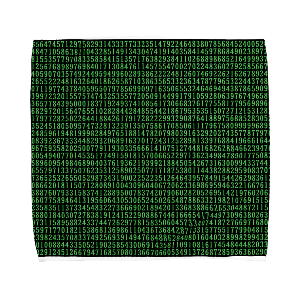 nyoonの数字の羅列（ハッカー風) Towel Handkerchief