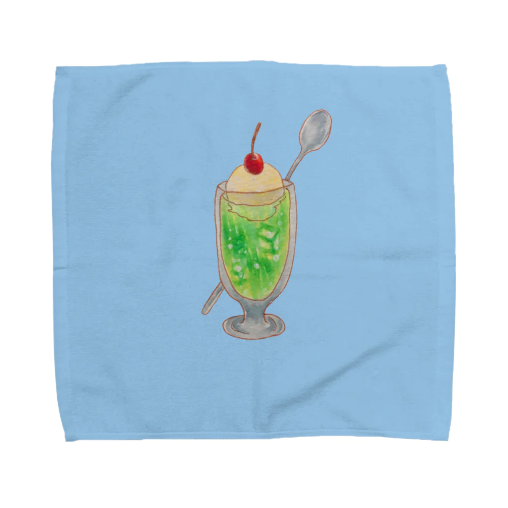 kaotaruのメロンクリームソーダ 水色  Towel Handkerchief
