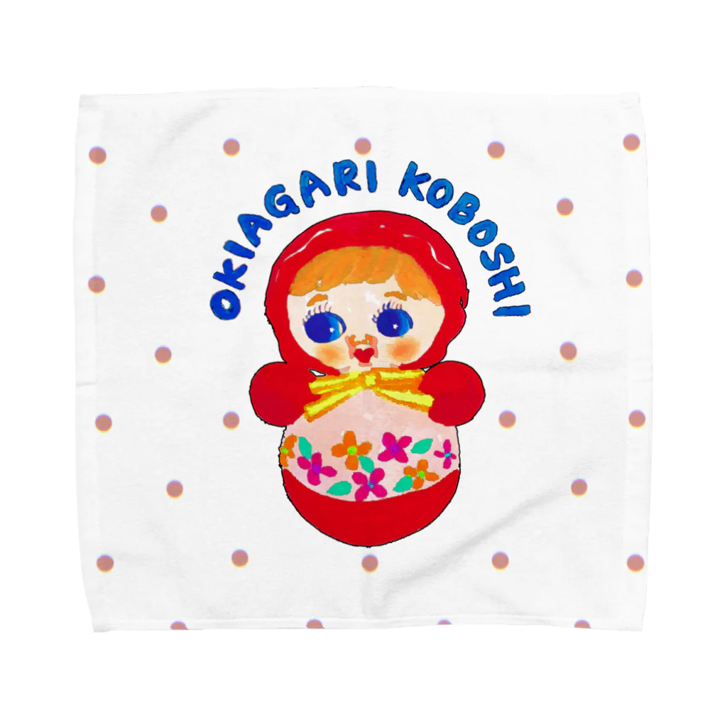 のぐちさきのOKIAGARI KOBOSHI(ドット) Towel Handkerchief