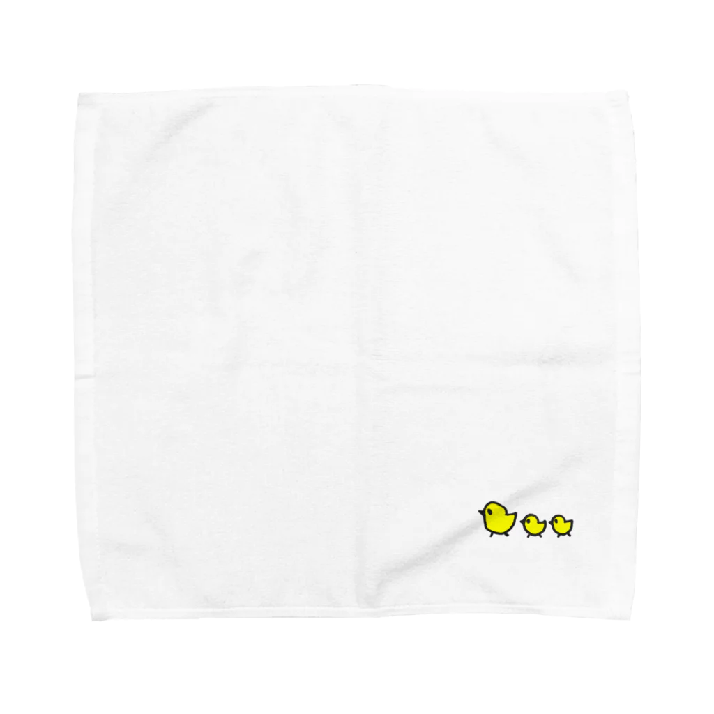 チワワ&ポメラニアンのおうちのヒヨコの親子 Towel Handkerchief