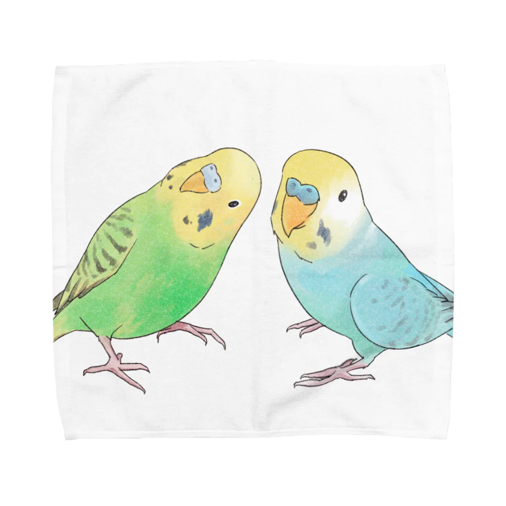 まめるりはことりのセキセイインコ　ちょこんとせきせいんこーず【まめるりはことり】 Towel Handkerchief