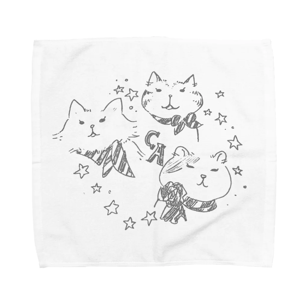 てんのCA cats タオルハンカチ Towel Handkerchief