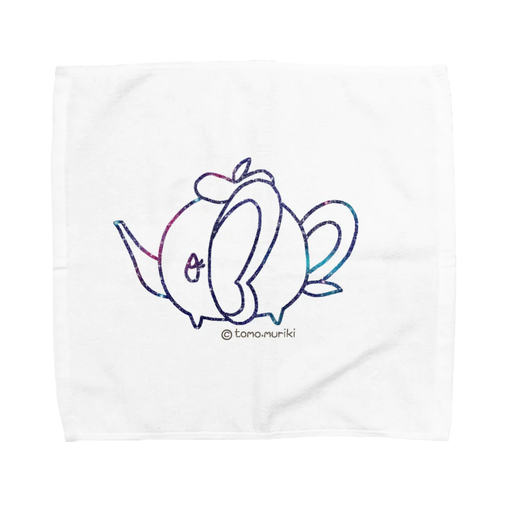 Cosmic TM colorsの不思議なティーポット☆あっち向き Towel Handkerchief