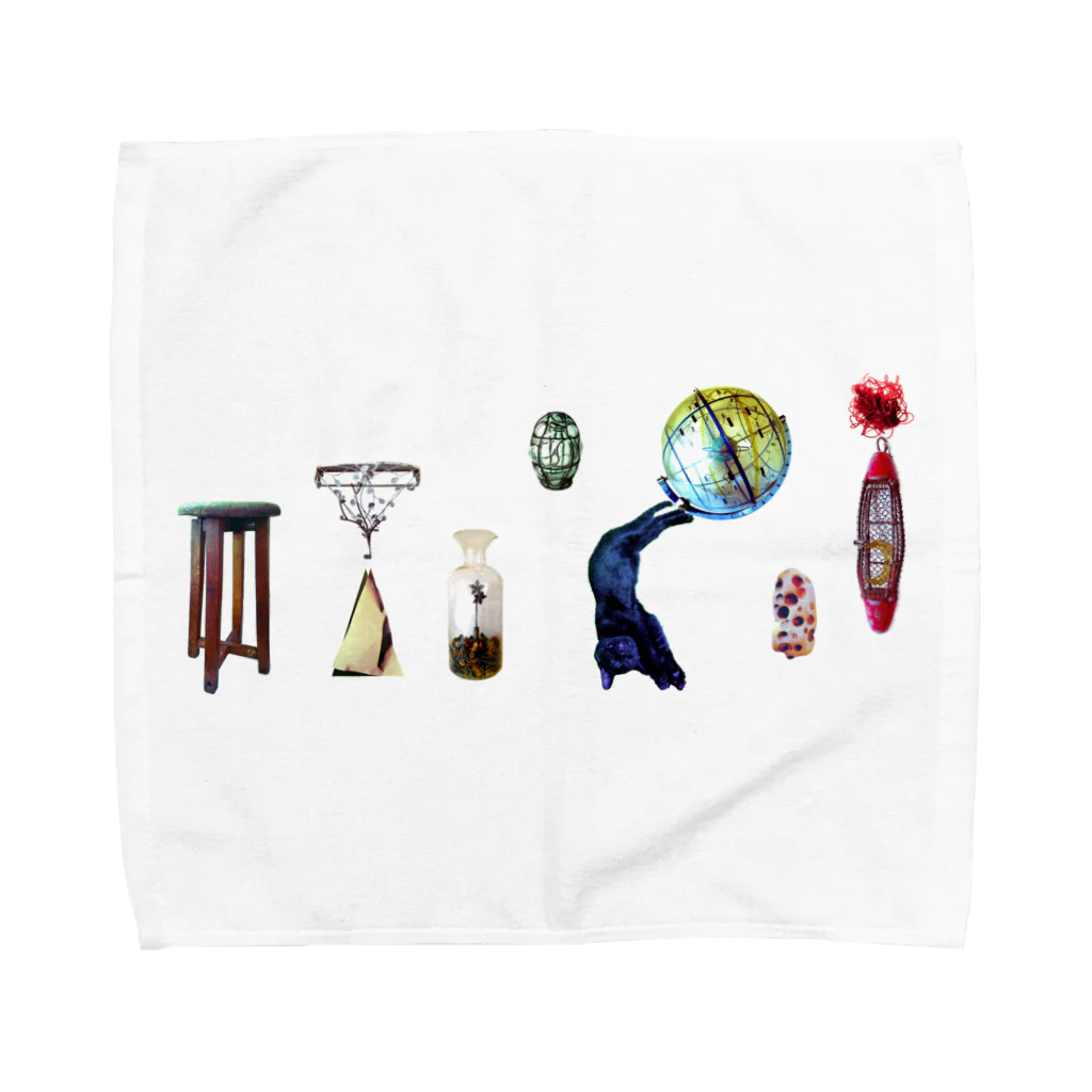 NAZONAZO-Storeの夢みるクロネコ Towel Handkerchief