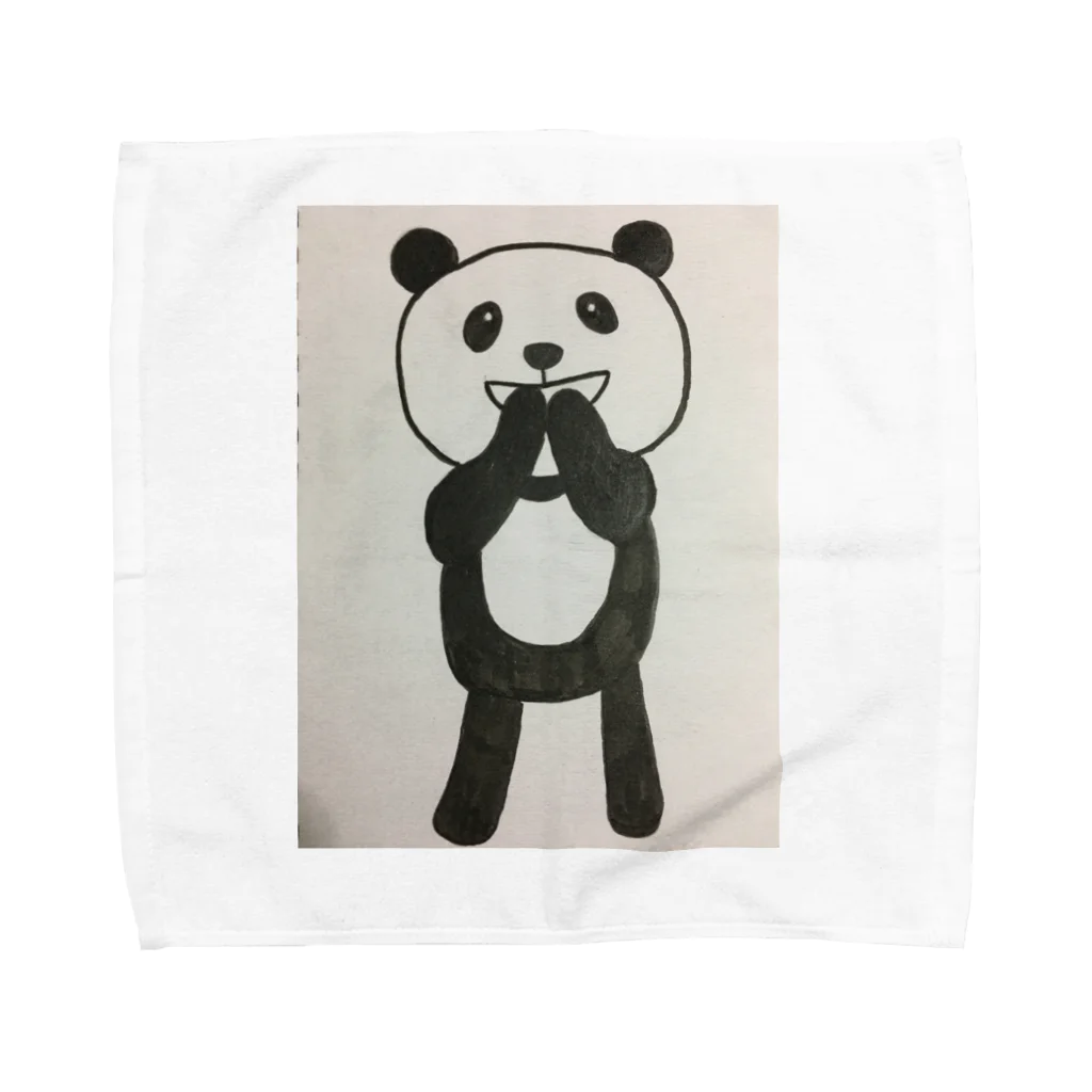 パンダちゃんマーケットのうふふなパンダ Towel Handkerchief