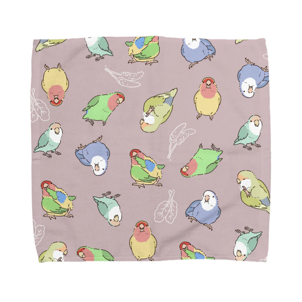 ことりグッズ屋のいろいろインコ Towel Handkerchief