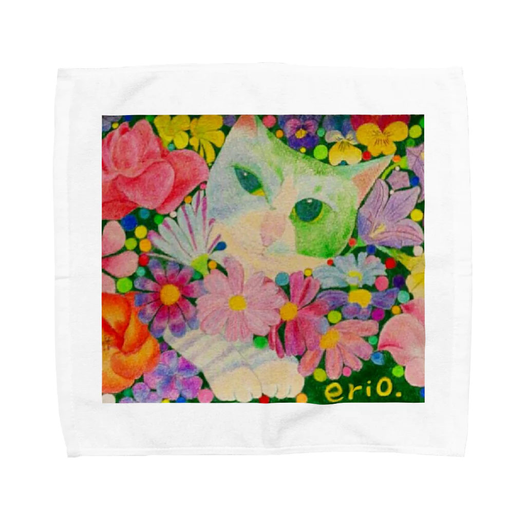 erio-絵莉和🍀のえりおの手描き絵グッズ♪ タオルハンカチ