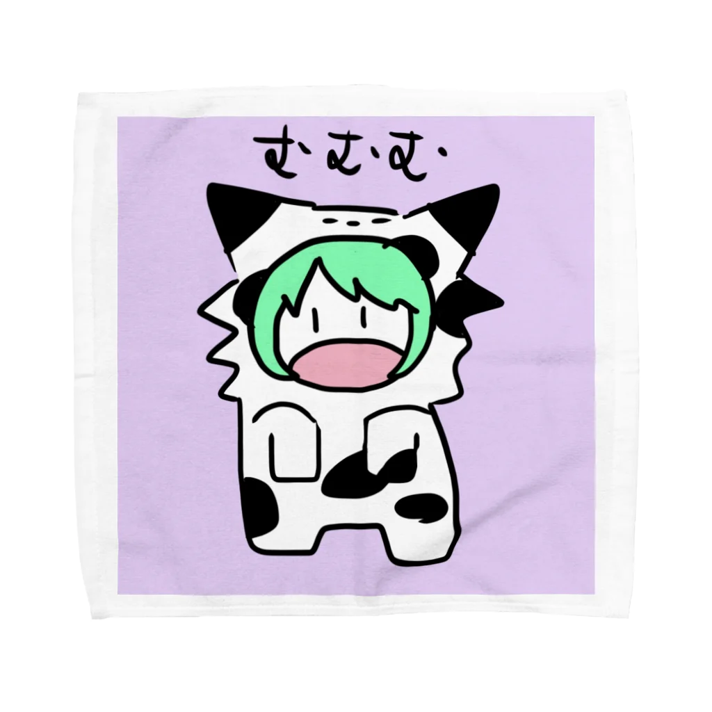 ともっむのむ🐾のむらさきむむむ Towel Handkerchief