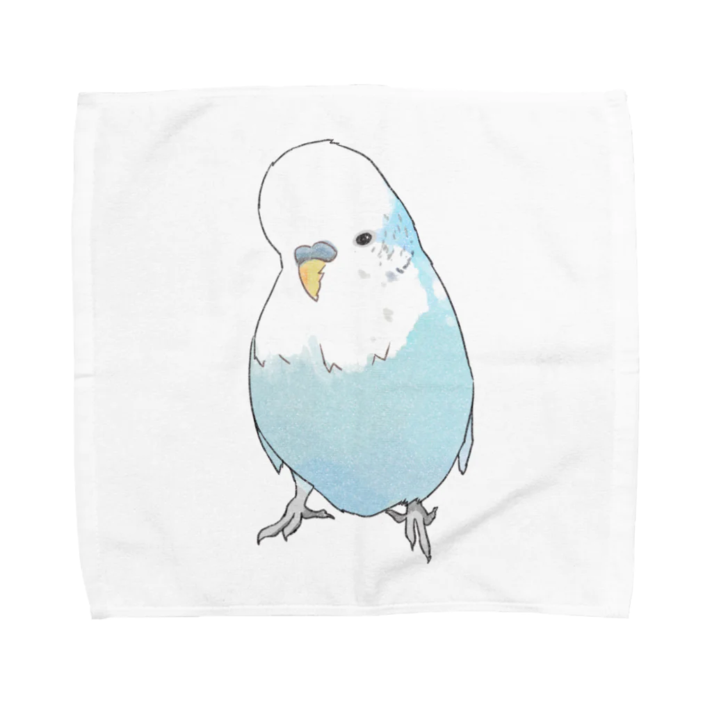 まめるりはことりの可愛いジャンボセキセイインコ【まめるりはことり】 Towel Handkerchief