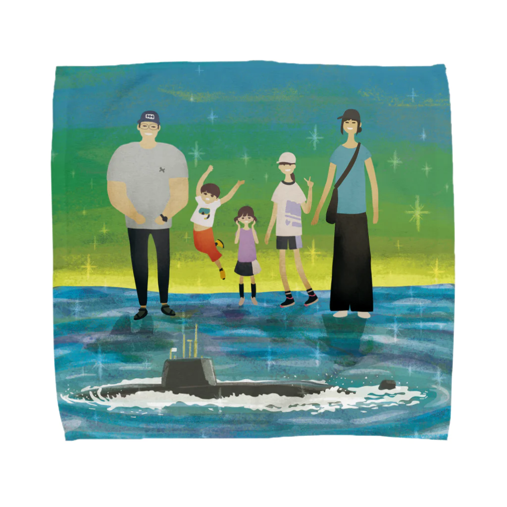 BIGMISTAKEの潜水艦家族2 Towel Handkerchief