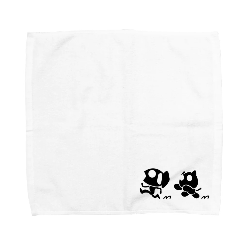 テツロー/TETSUROのKURONEKO &SAKANA RUN Towel Handkerchief