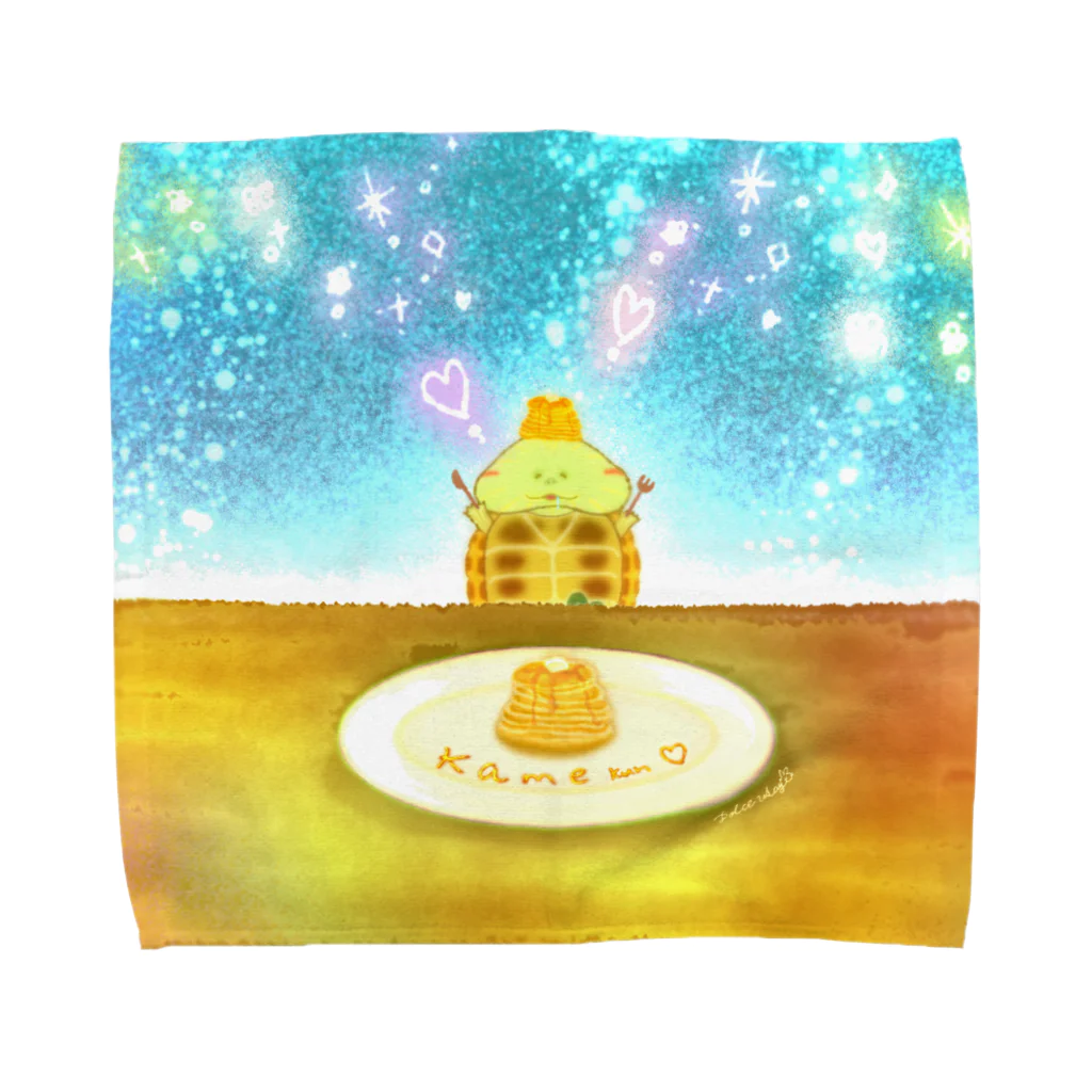 どるちぇ＊うさぎの《イラスト14》＊かめくんとパンケーキ＊ Towel Handkerchief