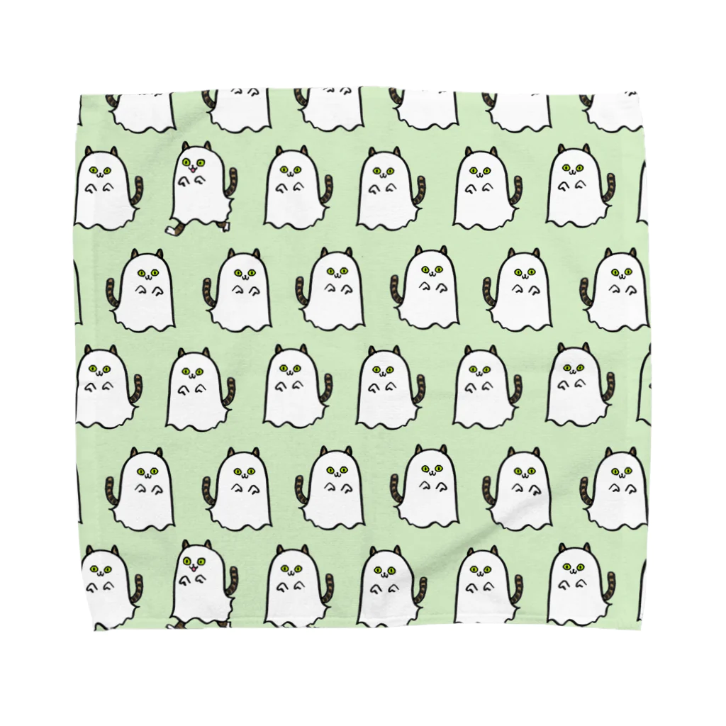 vagのおばけニャンコ【キジトラ】 Towel Handkerchief