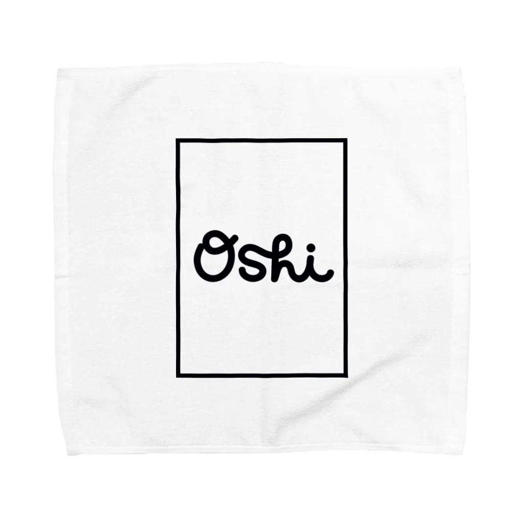 Oshiの•Oshi• Line White sq Towel Handkerchief